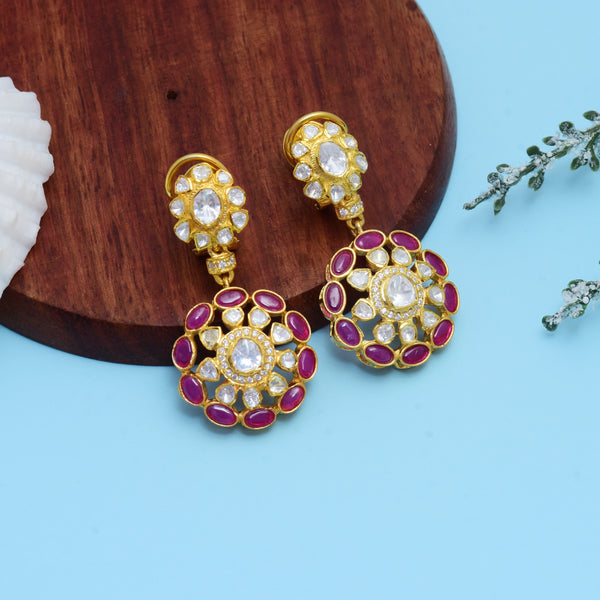 Polki and Ruby Earrings